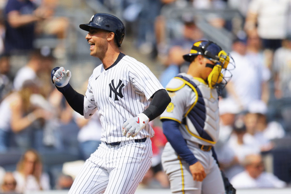 milwaukee brewers vs new york yankees match player stats
